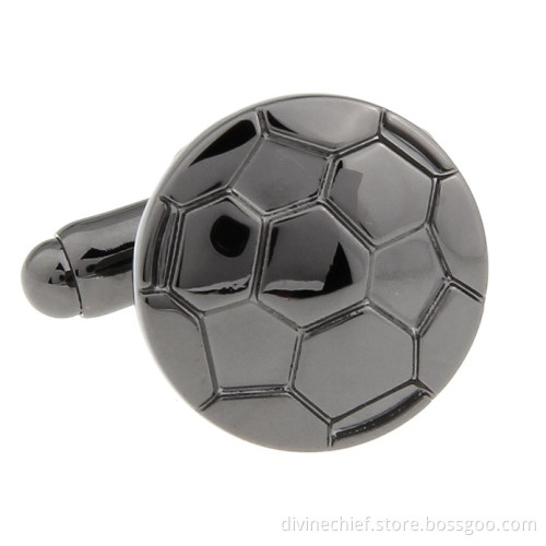 Hot Selling Black Plated Football Cufflinks Wholesale Man Brass/Copper Shirt Cufflinks